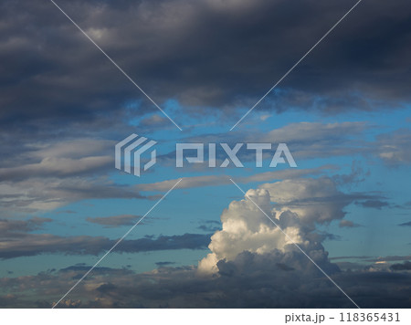 夏の綺麗な青空と雲の風景 118365431