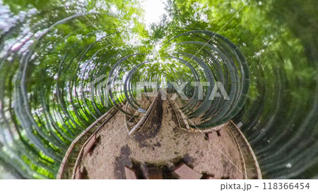 360度写真 リトルプラネットの不思議な世界 竹林の散策路 360度写真 リトルプラネットの不思議な世界 竹林の散策路 118366454