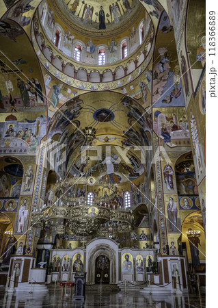 Montenegro, Podgorica, Interior of the Cathedral of the Resurrection of Christ. 118366889