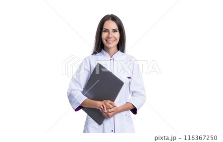 doctor hold clipboard with checkup prescription to patient. medical record doctor hold clipboard with checkup prescription to patient. medical record 118367250