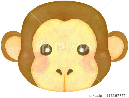 かわいいサルのイラスト 顔 118367775
