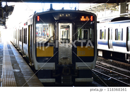 JR東日本、水郡線水戸駅から中菅谷駅までの車窓風景(2022年12月) 118368161