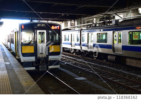 JR東日本、水郡線水戸駅から中菅谷駅までの車窓風景(2022年12月) 118368162