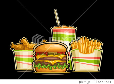 Vector Fast Food Logo Vector Fast Food Logo 118368684