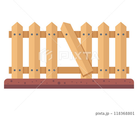 hole in a wooden fence. 118368801