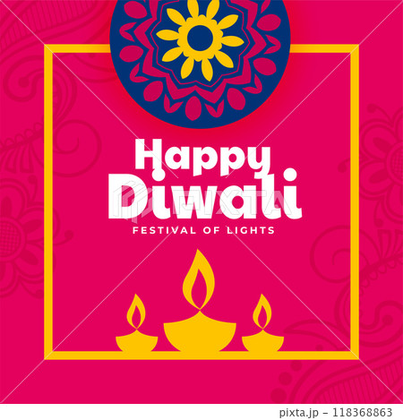 Happy diwali banner background in flat decorative style vector vector Happy diwali banner background in flat decorative style vector vector 118368863
