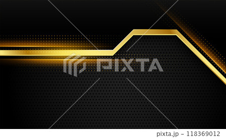 premium golden lines on black background design 118369012