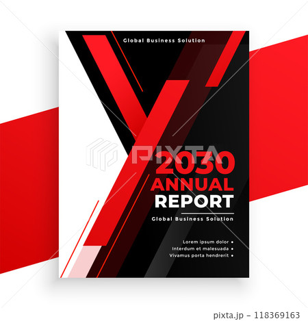 red black business annual report flyer modern design red black business annual report flyer modern design 118369163