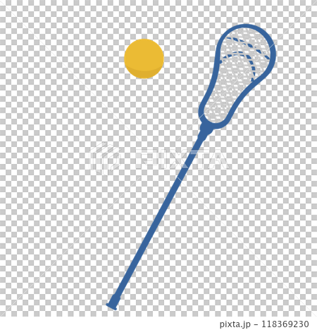 Lacrosse racket and ball illustration Lacrosse racket and ball illustration 118369230