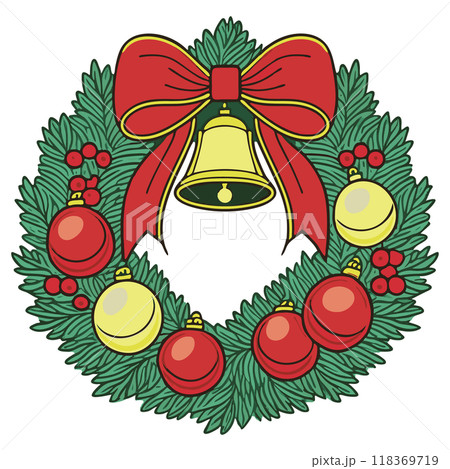 クリスマスリース 118369719
