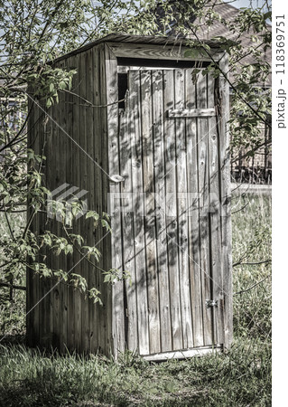 Street wooden toilet Street wooden toilet 118369751