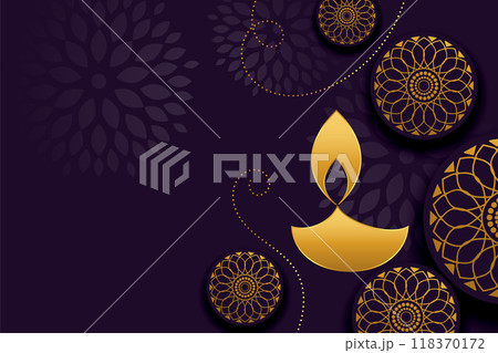 happy diwali festival background with artistic diya design vector happy diwali festival background with artistic diya design vector 118370172