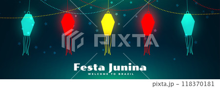 festa junina glowing lanterns banner design festa junina glowing lanterns banner design 118370181