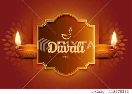 traditional hindu festival background with decorative diya 118370356
