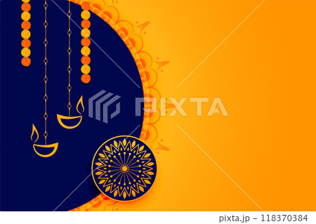decorative traditional diwali background with text space 118370384