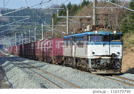 海峡線 知内ー木古内 JR貨物 ED79-55(五稜郭) 海峡線 知内ー木古内 JR貨物 ED79-55(五稜郭) 118370790