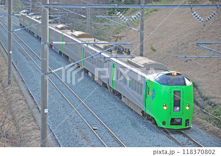 海峡線　知内ー木古内　JR北海道　789系1000番台　HE-104編成（函館）　スーパー白鳥 118370802