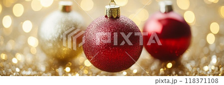 Merry Christmas and happy New Year background 118371108