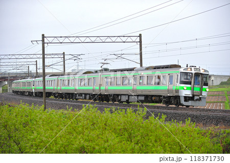 函館本線　豊幌ー江別　JR北海道　721系　F-6+F-13編成（札幌） 118371730