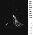 Man in a hood saves birds from the cold, book illustration, Dark fantasy illustration, kind stranger, fairytale, black and white artwork	 118371755