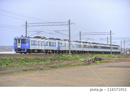 函館本線　岩見沢ー峰延　JR北海道　キハ183系　キハ183-1554（苗穂）　オホーツク 118371952