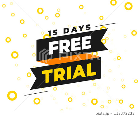 ribbon style free 15 days trial offer background ribbon style free 15 days trial offer background 118372235