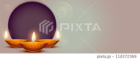 shubh deepavali holiday banner with image or text space 118372369