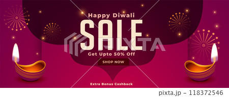happy diwali festival sale banner with realistic diya design happy diwali festival sale banner with realistic diya design 118372546