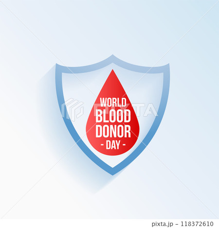 world blood donor day concept banner with secure shield world blood donor day concept banner with secure shield 118372610