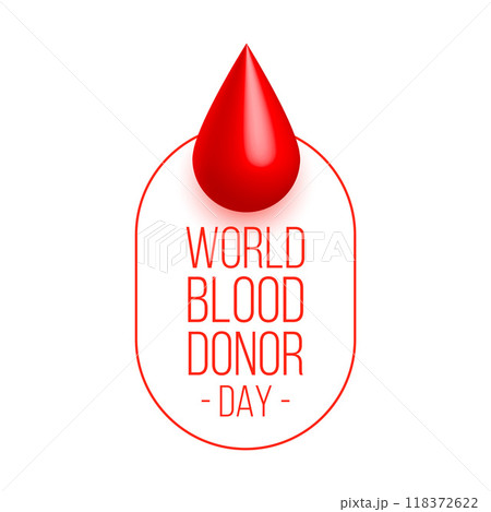 realistic world blood donor day poster design 118372622