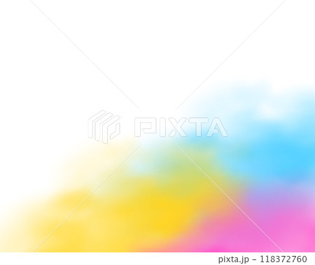 Colorful powder cloud on white background Colorful powder cloud on white background 118372760