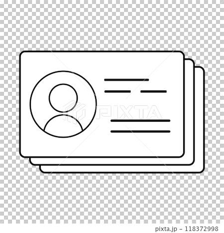 Simple business card set line drawing illustration Simple business card set line drawing illustration 118372998