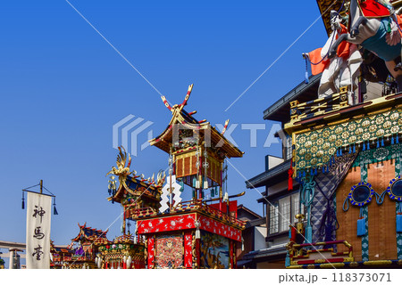 秋の高山祭 屋台の曳き揃え 秋の高山祭 屋台の曳き揃え 118373071