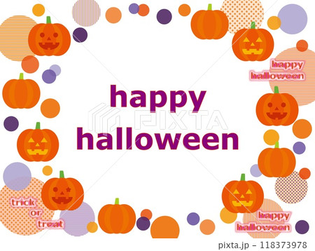 ハッピーハロウィン　happy halloween　ジャック・オー・ランタン　かぼちゃ 118373978