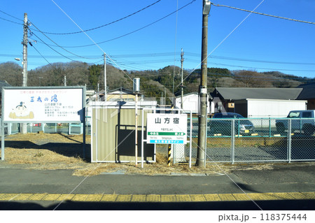 JR東日本水郡線の、常陸大宮駅から下小川駅までの車窓風景(2022年12月) 118375444