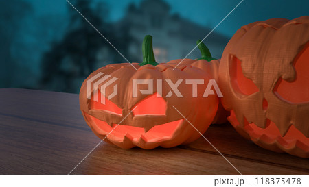 jack the o lantern for Halloween concept 3d rendering. jack the o lantern for Halloween concept 3d rendering. 118375478