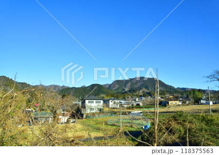 JR東日本水郡線の、下小川駅から常陸大子駅までの車窓風景(2022年12月) 118375563