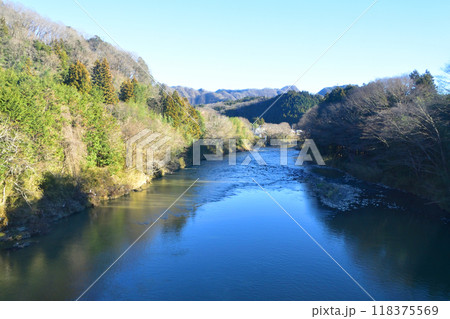 JR東日本水郡線の、下小川駅から常陸大子駅までの車窓風景(2022年12月) JR東日本水郡線の、下小川駅から常陸大子駅までの車窓風景(2022年12月) 118375569