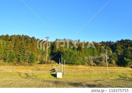 JR東日本水郡線の、磐城石井駅から磐城浅川駅までの車窓風景(2022年12月) 118375755