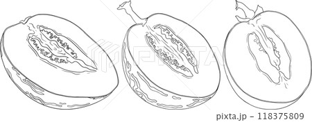 Pepino fruit, melon pear, Solanum muricatum. Pepino fruit, melon pear, Solanum muricatum. 118375809