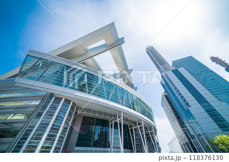 「埼玉県」青空とさいたまスーパーアリーナの風景 「埼玉県」青空とさいたまスーパーアリーナの風景 118376130