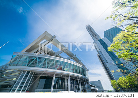「埼玉県」青空とさいたまスーパーアリーナの風景 118376131