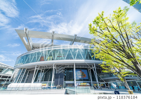 「埼玉県」青空とさいたまスーパーアリーナの風景 118376184
