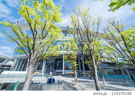 「埼玉県」青空とさいたまスーパーアリーナの風景 「埼玉県」青空とさいたまスーパーアリーナの風景 118376186