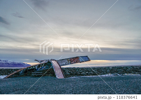 アイスランド 溶岩の被害 アイスランド 溶岩の被害 118376641