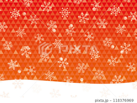 クリスマスに使える雪の結晶がかわいい背景用ベクターイラスト（コピースペース付） 118376969