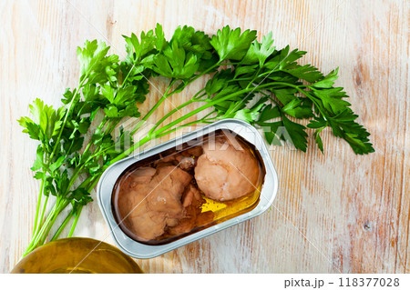 Smoked Cod liver in oil Smoked Cod liver in oil 118377028