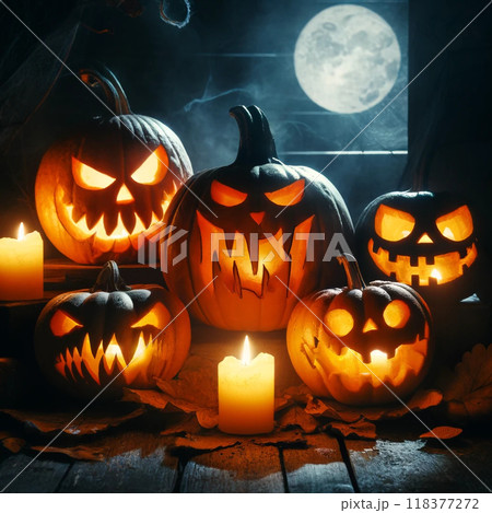 ハロウィンのかぼちゃ 118377272