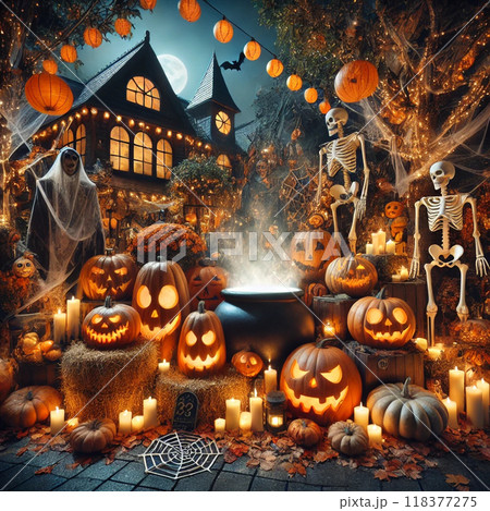 ハロウィンの飾り付け 118377275