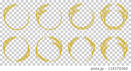 Rice frame_vector illustration 118378360